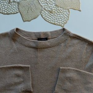 Talbots Womens L Cashmere Sweater 3/4 sleeve Beige